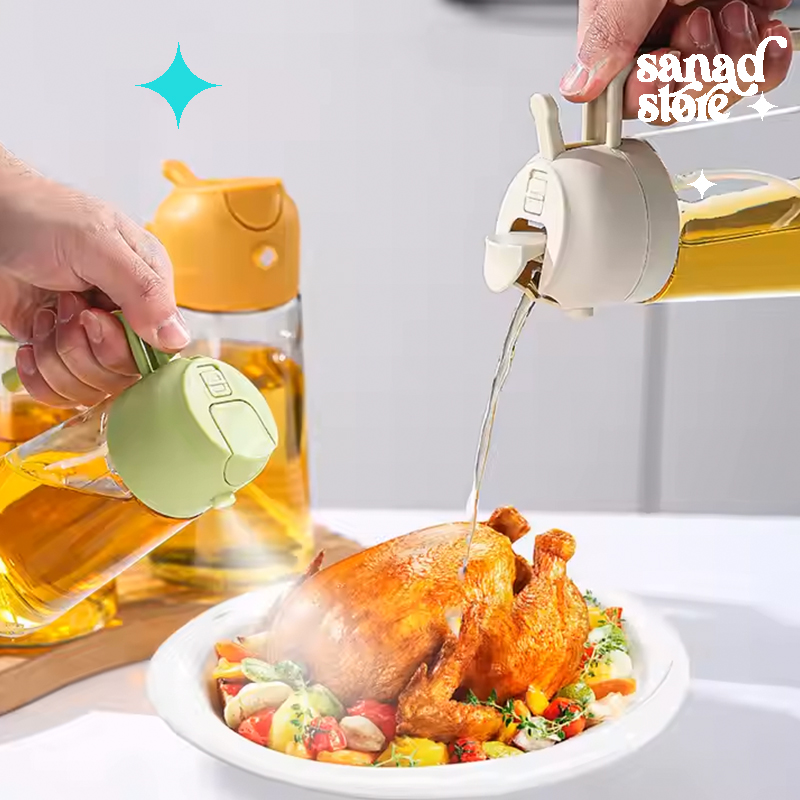 رش الزيت على الطعام